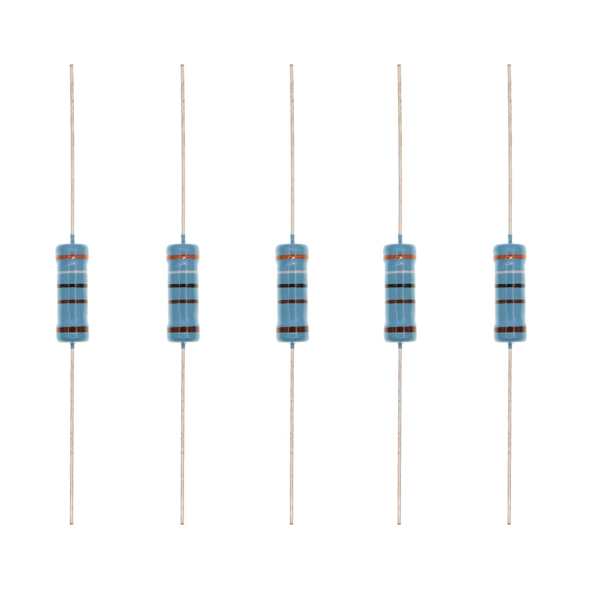 HUABAN 20PCS 3W 3 Watts 3K9 Ohm 1% Metal Film Resistor