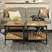 Walker Edison Declan Urban Industrial Angle Iron and Wood Accent Tables, Set of 2, Barnwood