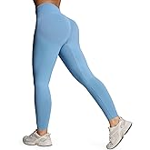 Aoxjox Workout Peach Contour Seamless Hidden Scrunch Butt Lift Leggings for Women Gym Yoga Pants 24"