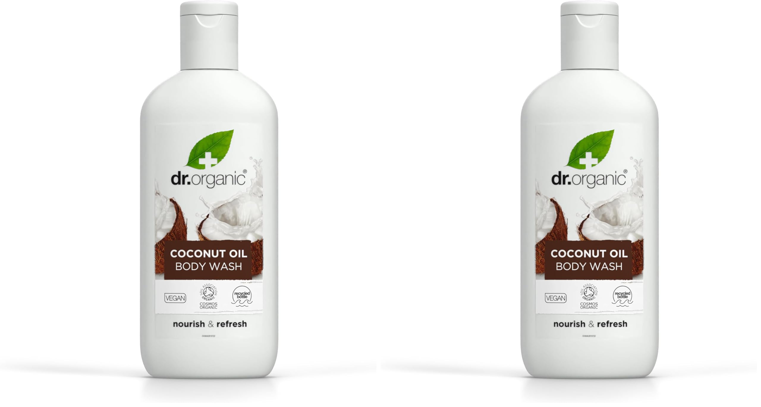 Dr Organic, Virgin Coconut Oil Body Wash, Natural, Vegan, Cruelty Free, Paraben & SLS Free, Hydrating, 250ml (Pack of 2)