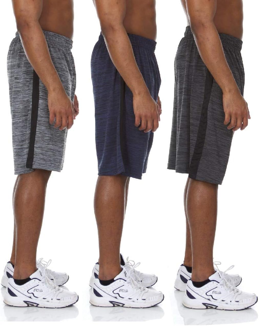 Essential Elements 3 Pack: Mens Quick Dry Active Performance Athletic Cationic Basketball Shorts with Pockets at  Men’s Clothing store