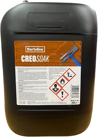Bartoline Dark Creocote 20L Barrier Wood Preserver Dark Creocote