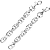TIXIPEM 6.7IN Purse Extender Chain [2PCS] - Metal Chain Purse Straps Extender Replacement Use for Shoulder & Crossbody Bag & Handbag - [Silver Tone] DIY Bag Accessory