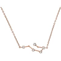 PAVOI 14K Gold Plated Astrology Constellation Horoscope Zodiac Necklace 16-18