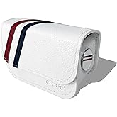 CRODE Golf Ball Bag and Tee Holder with Ball Marker, 3 in 1 Golf Ball Storage Carry Pouch, Premium Leather (2-Ball)
