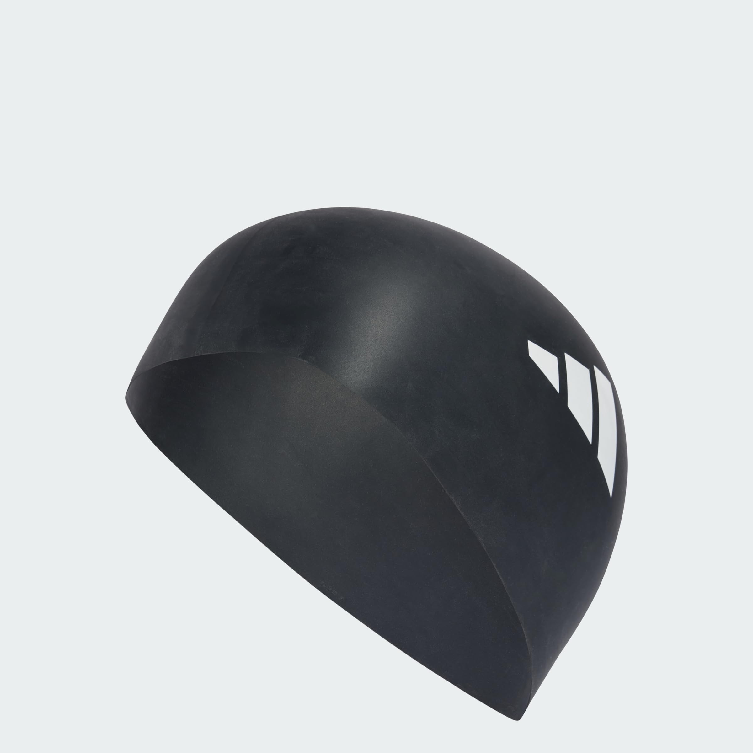 adidas Unisex 3-Stripes Swim Cap, Black/White, One size