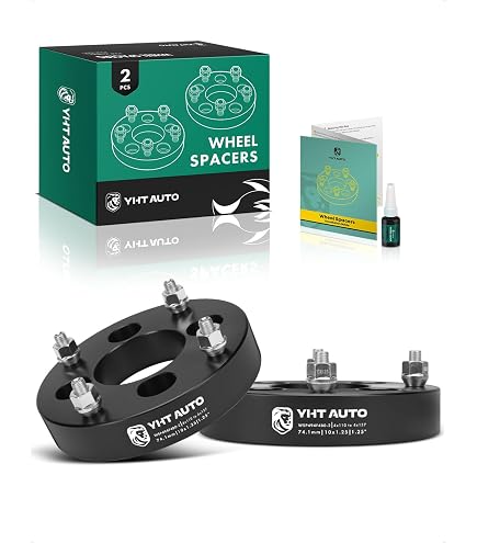 RockTrix 1" ATV Wheel Spacers – 4x110 Bolt Pattern, 74mm Hub, 10x1.25 Studs & Nuts – Fits Honda Kawasaki