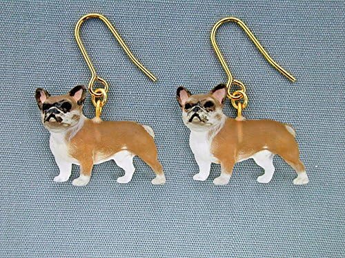 Amazon コラソン動物園 フレンチ ブルドッグ ピアス ゴールド ペットカラー 白 黒 ピアス 通販