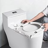 Ancable Quick Release Toilet Seat Fixings 2 Pack Universal Hinge Silver view 6