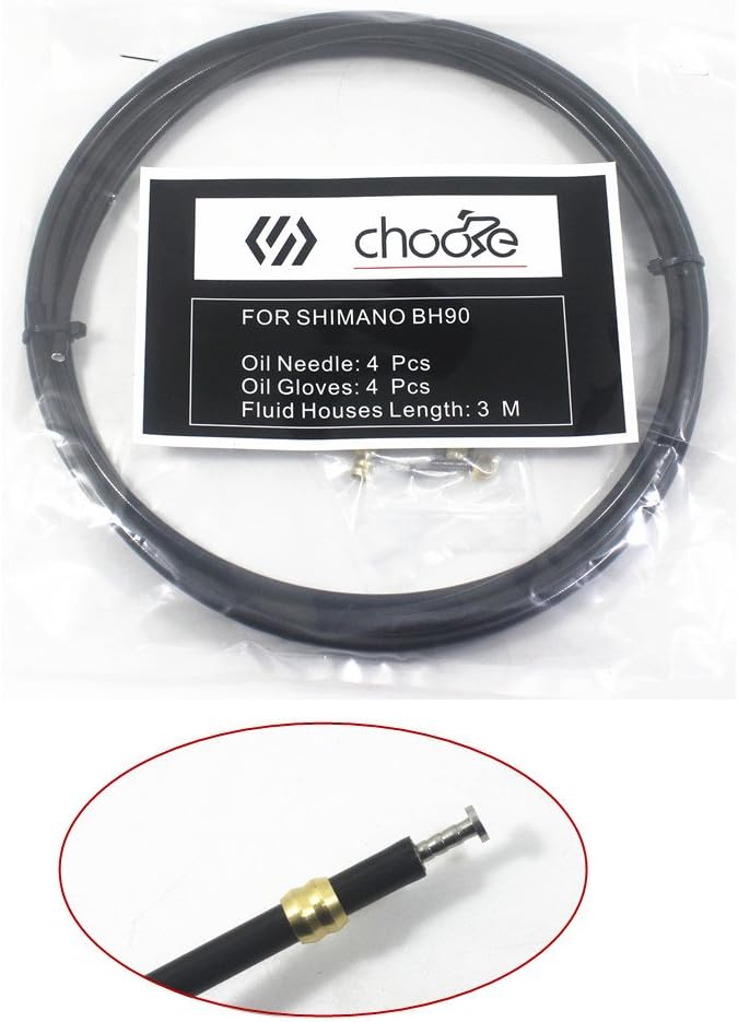 Chooee 3000mm Hydraulic Disc Brake Hose Kit & 4 Sets Olive and Connecting Insert for Shimano