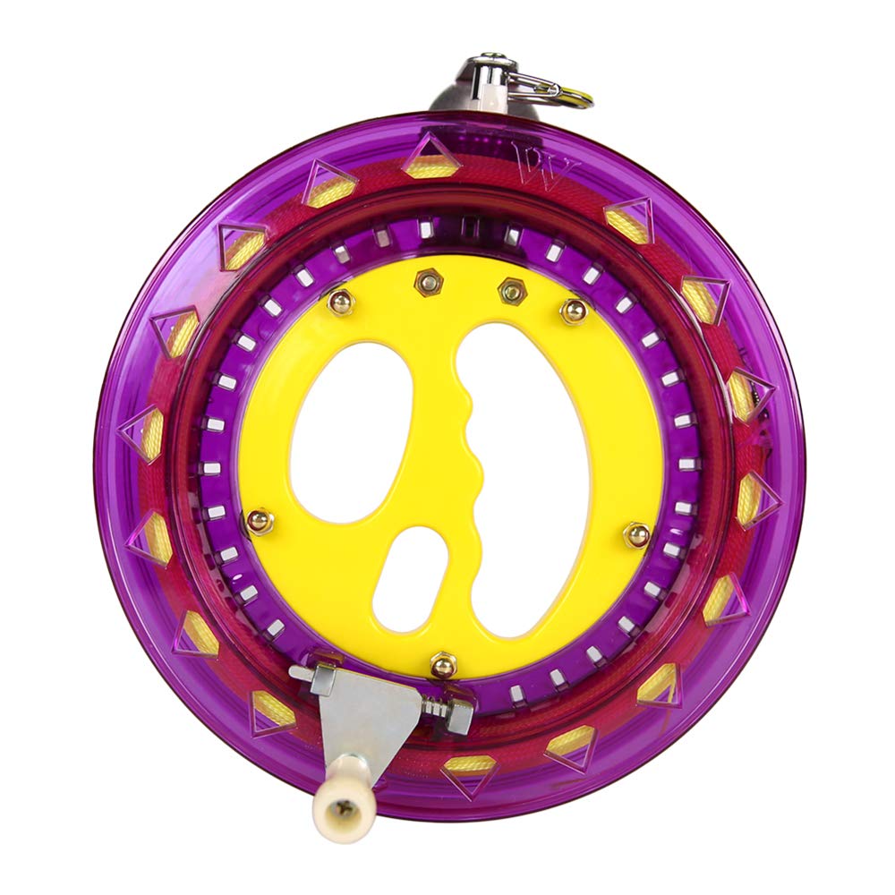 Mint's Colorful Life Kite String Reel Winder 7inches Dia with 600 feet Line (60 lbs) for Kids/Teens (Purple)