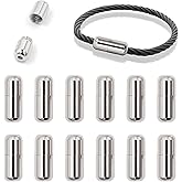 Cuyacili 12 pcs Breakaway Necklace Clasps Metal Buckle Elastic Laces Clasps Barrel Screw Clasps Metal Capsule Lock Buckles Connector Screws End Caps for DIY Jewelry Bracelet Necklace Making Silver