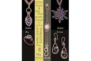 Learn 5 Wire Wrap Jewelry Projects for Level 2 Beginners: Step by Step Jewellery Making Instructions