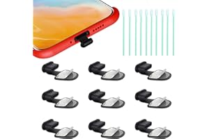 JSTINCAL USB C-Type Anti Loss Dust Plugs, USB C-Type Port Silicone Dust Covers, with Detachable Adhesive for Mobile Phone, Compatible with 15, 16 17 Plus Pro Max..., All USB C Ports