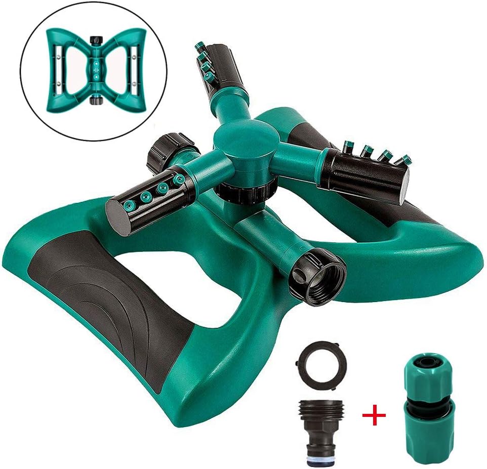 Best Automatic 360 Rotating Adjustable Garden Water Sprinkler, With 3 Arms Sprayer