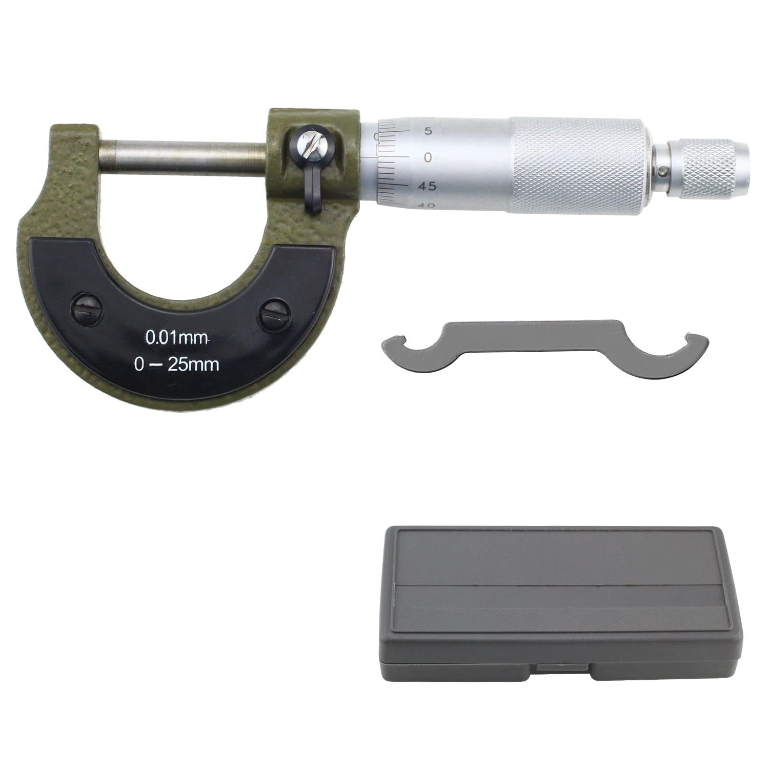 ZDNT External Micrometer Metric 25mm Outside Micrometer 0-25mm Digital Outside Micrometer 0-25mm Measuring Range 0.01mm Graduations High Precision Machinist Tool