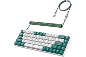 ZIYOU LANG RK-T8 Wired 65% Mechanical Gaming Keyboard with RGB LED Backlit Anti-ghosting TKL Mini 68 Key Custom Coiled C to A