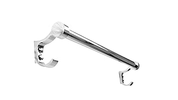 GARBNOIRE Stainless Steel Hook Towel Rod 18 inch Towel Holder Rod for Bathroom | Kitchen | Living Room