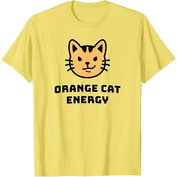 Amazon.com: Orange Cat Energy | Ginger Cat T-Shirt - Unisex-Adults