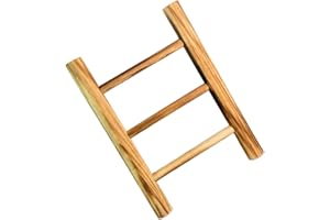 WEKADRIN Rustic Wooden Towel Ladder Stand Hand Towel Holder for Bathroom Kitchen Countertop Display