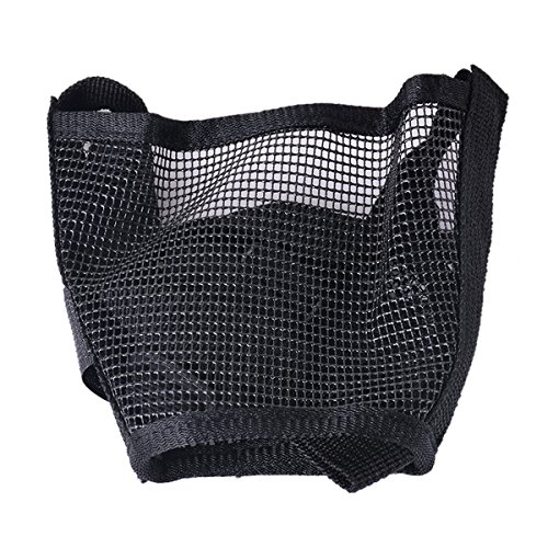 WEIYE Dog Muzzle, Adjustable Pet Dog Mouth Cover Muzzles for Barking Biting Chewing, Dog Mask for Small Large Medium Dogs - 1pcs Nylon Dog Muzzle Mesh Mask - Thumbnail 2