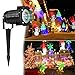 NOVOUP Holiday Garden Projector LED Light,Waterproof Landscape Projection Light with 10 Slides for Various Festivals,Auto Rotating Projection Snowflake Spotlight