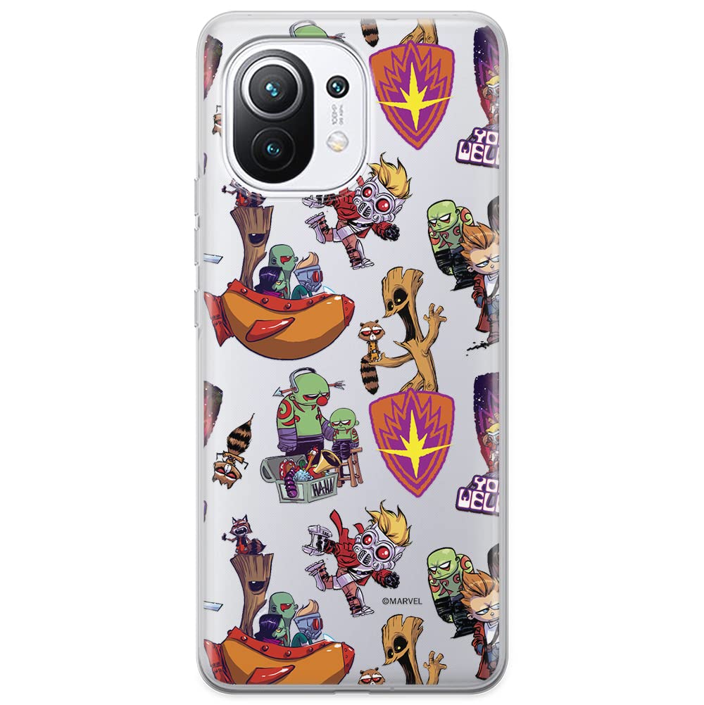 ERT GROUP mobile phone case for Xiaomi 11 original and officially Licensed Marvel pattern Guardians of the Galaxy 007 optimally adapted to the shape of the mobile phone, partially transparent