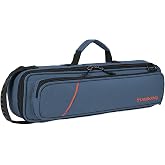 Vilihkc 17 Hole Flute Case Oxford Cloth Carrying Case Bag Flute Accessories,Waterproof Wear Resistant Flute Carrying Bag with Adjustable Shoulder Strap(17 "X4 "X2.4")