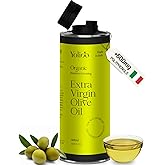 100% Tuscany Premium Organic Olive Oil Extra Virgin | Polyphenol Rich Extra Virgin Olive Oil Cold Pressed EVOO | Early Harvest from Italy (17.6oz)