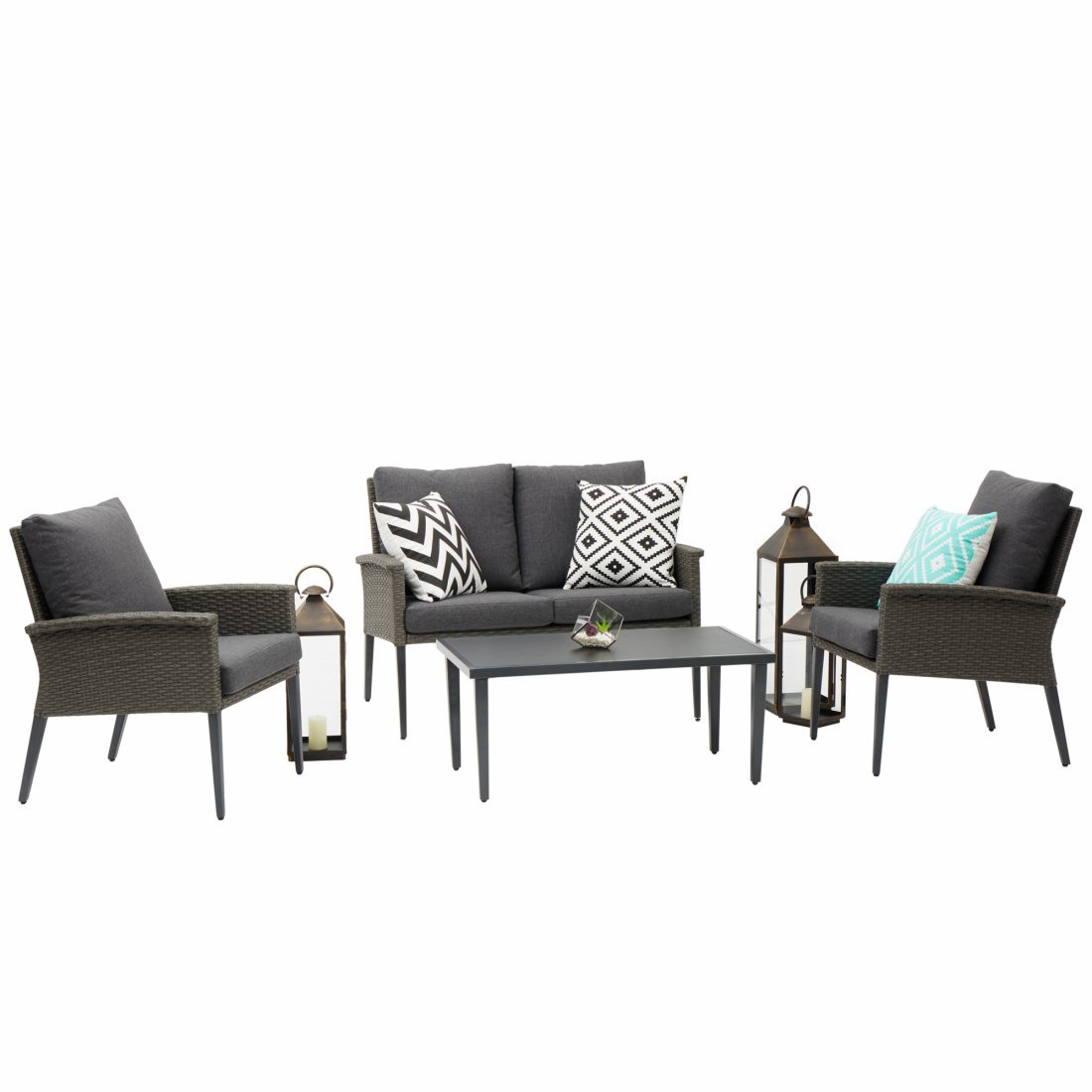 Salons Meubelsets Designer Rattan Gartenmobel Sitzgruppe Lounge Rattanlounge Braun Weiss Fur Garten Tuin En Terras Monokl Online