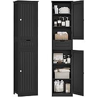 FIONESO 67" Tall Storage Cabinet, Bathroom Cabinet with 1 Drawer & 6 Shelves, Narrow Bathroom Storage Cabinet for Living Room