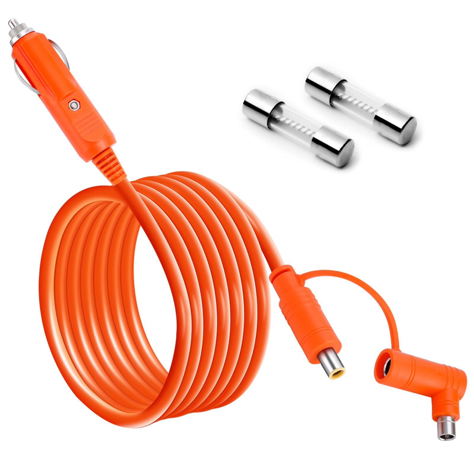 Photo 1 of 14AWG 12V/24V Car Charger Cable for Jackery Portable Power Station, 2M/6.6FT Fast Charging Cord 15A with DC7909 & DC8020 Plug Adapter for Power Stations, Trucks, RVs, Fridges