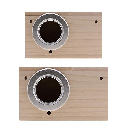 B Blesiya 2pc Extérieur En Bois Nid De Décoration Oiseau