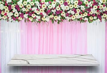 Amazon Com Aofoto 9x6ft Wild Flowers Banner Wedding Ceremony