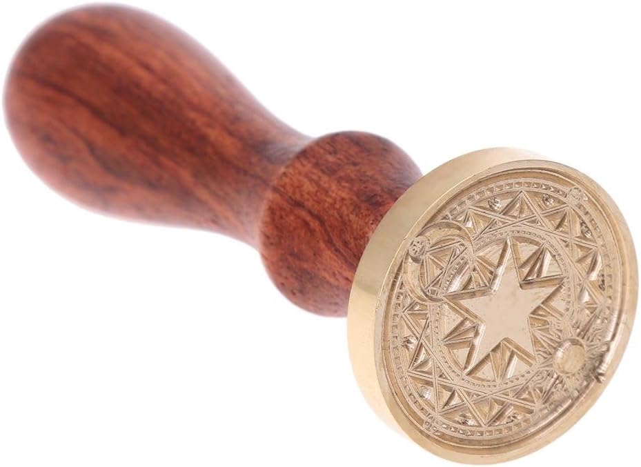 Suruc - Retro Wood Stamp Magic Array Seal Wax Antique Stamp with Beech Handle (B)