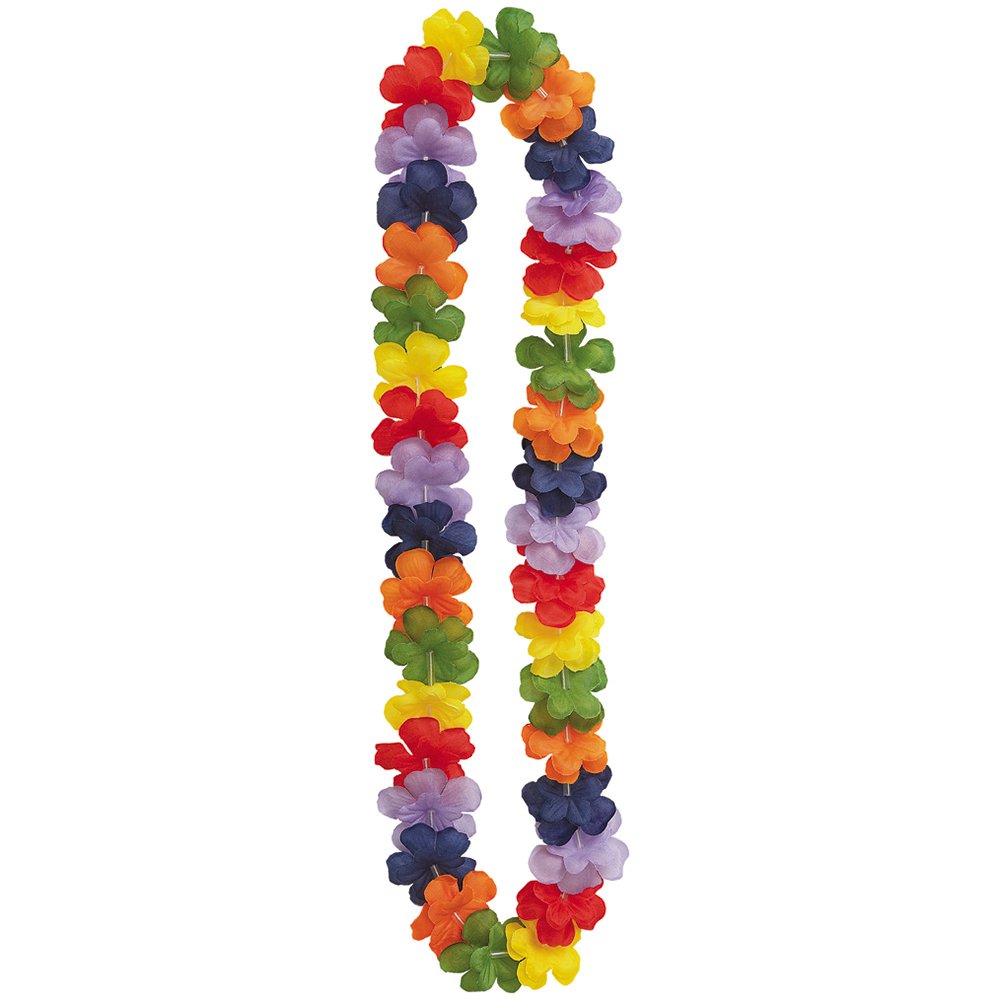 Rainbow Flower Lei (101cm) 1 Piece - Magnificent Multicolor Lei Necklace, Perfect for Parties, Celebrations & Holidays