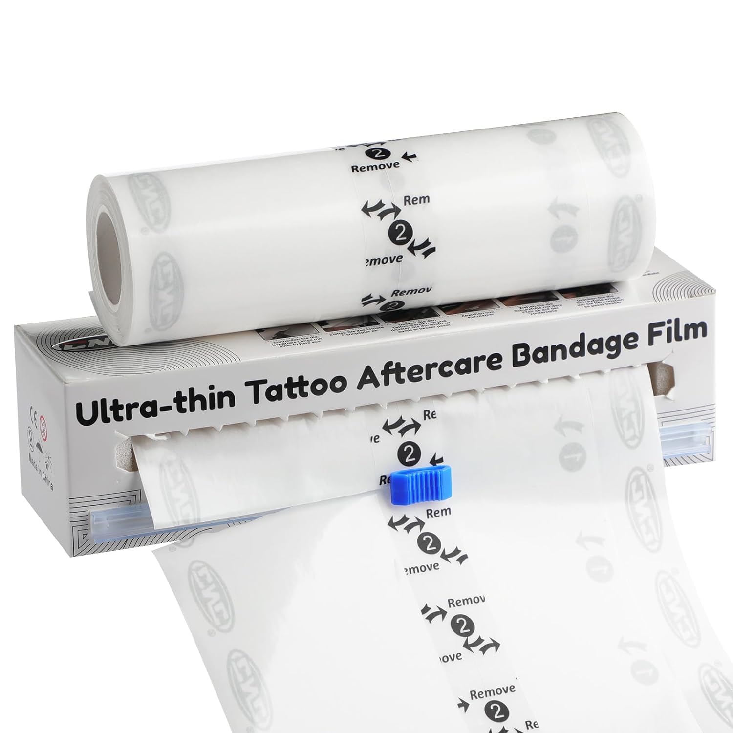 CNC Second Skin Tattoo Cover with Sliding Cut 15cm x 5m - Aftercare Bandage, Wrap Film, Protection Film & Waterproof Dressings TA631