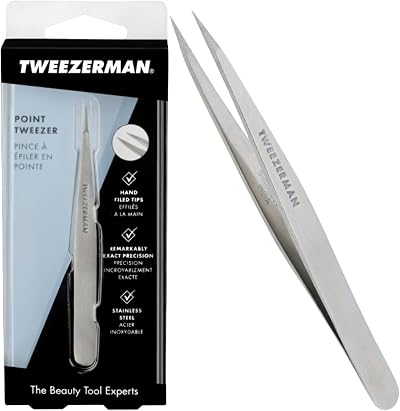 Tweezerman Point Tweezer Stainless Steel Precision Eyebrow Tool