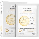 #OOTD Ceramide Face Sheet Mask (10-Pack) | Korean Facial Masks Skincare | Vegan hydrating essence for dry, dull skin; leaves skin soft, plump and dewy all day with no sticky residue