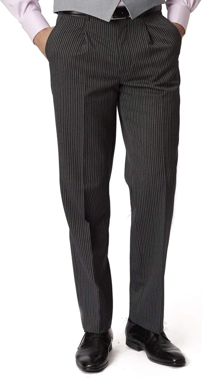 grey striped trousers mens