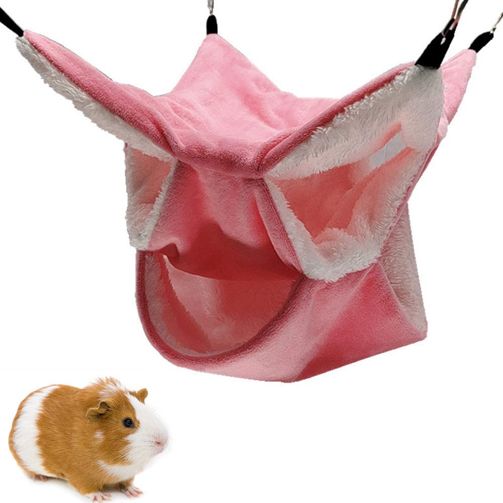 Oncpcare Small Pet Cage Hammock, Triple-Layer Sugar Glider Hammock, Hamster Cage Accessories Bedding Cozy Small Animals Bed for Chinchilla Parrot Sugar Glider Ferrets Rat Hamster Rat Playing Sleeping