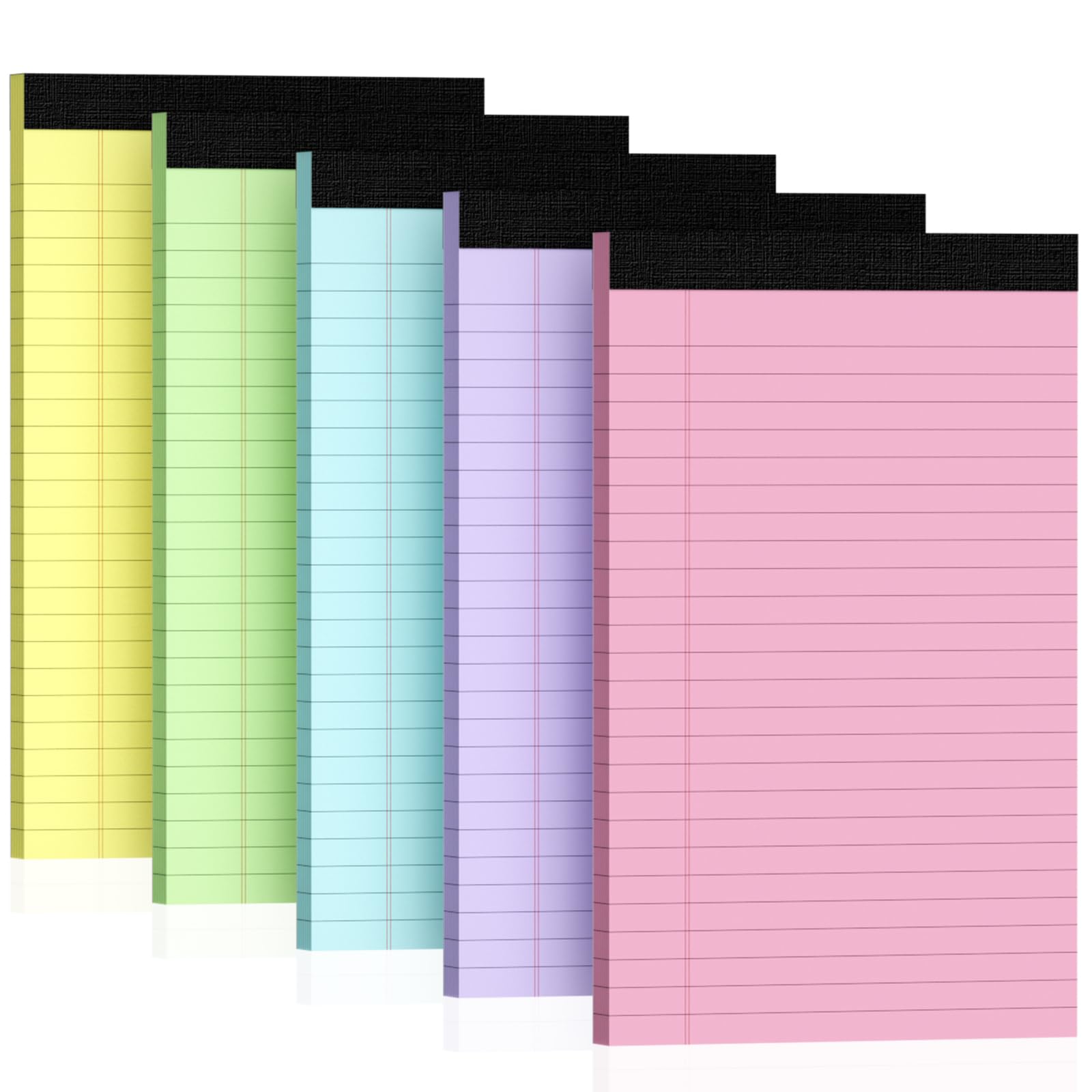 Photo 1 of 5pcs Small Note Pads, Color Notepads 5x8 College Ruled Notebook, Writing Pads 5 x 8, Legal Pads, Memo Pad Paper Perforate Narrow Ruled Notebooks for Work, School, Office Supplies,30 Sheets/Pack