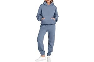 ANRABESS Womens 2 Piece Outfits Lounge Hoodie Oversized Sweatshirt Jogger Sweatpants Y2K Tracksuit Sweatsuit Set Fall Clothes