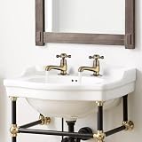 Peppermint Basin Pillar Taps Pair Antique Brushed Bronze Twin Bathroom Mixer view 2