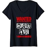 Women's The Boys Anti-Supe Wanted Poster Superhero TV Show V-Neck T-Shirt