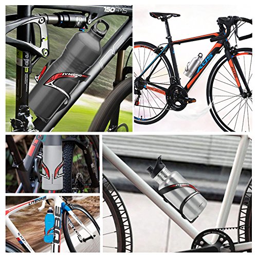 IACTIVE Bike Water Bottle Holder, Bicycle Alloy MTB Side Load Water Bottle Cage Bicycle Anti Rust Lightweight Bottle Brackets for Cycling Outdoor Sports (2 Pack) (Red)