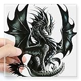 CafePress Rthompson's Obsidian Dragon Sticker Square Bumper Sticker Car Decal, 3