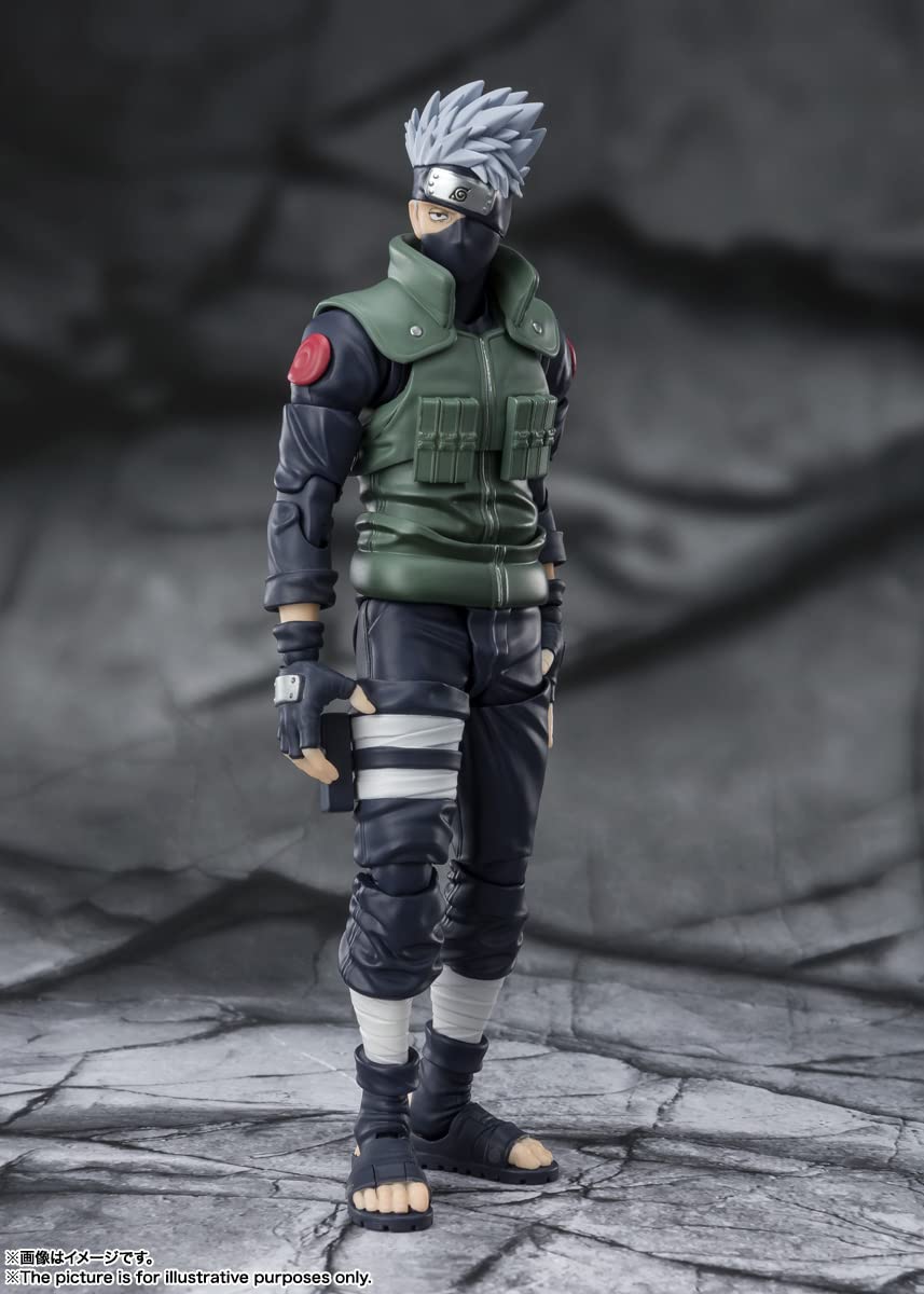 TAMASHII NATIONS - Naruto Shippuden - Kakashi Hatake (The famed Sharingan Hero), Bandai Spirits S.H.Figuarts Action Figure