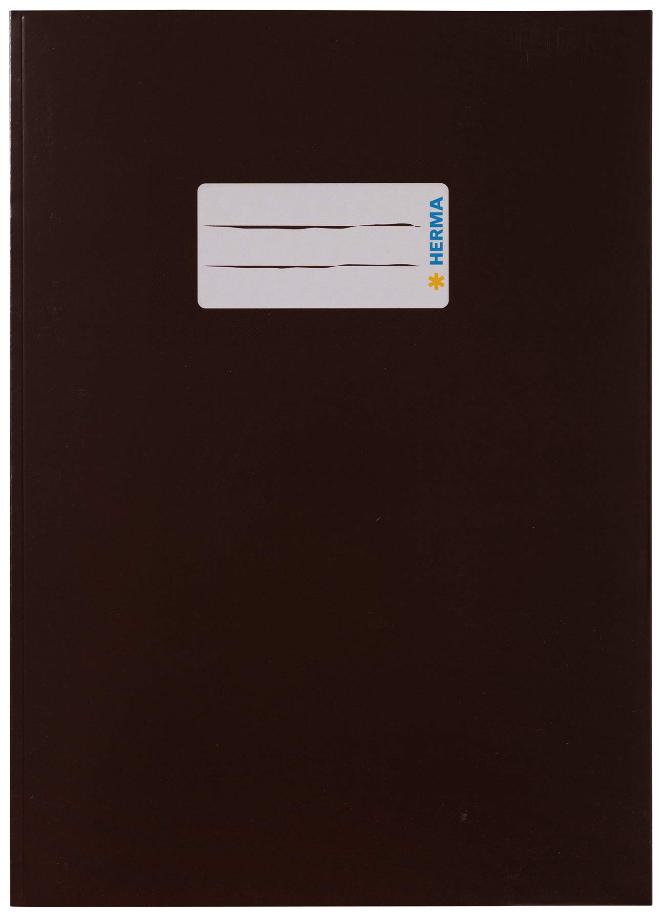 HERMA 19768 Notebook Covers A5 Cardboard Brown, Pack of 10, Notebook Covers with Labelling Field Made of Sturdy and Extra Strong Paper, Notebook Cover Set for School Notebooks, Coloured — image 1