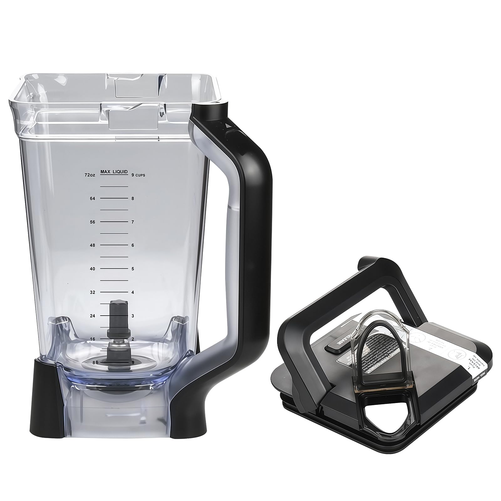 Photo 1 of Ndoge 72oz Blender Replacement Parts For Ninja Blender BL610, ONLY Fits 6-Fin Base New Model, Blenders Replacement Pitcher with Locking Lid For Ninja BL710WM CO610B CO650B CT610C, NOT For 4-Fin Base